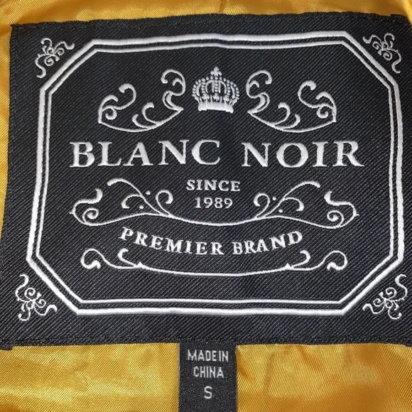 Blanc Noir Multi Zippered Pockets Belted Trench Coat Womens Cotton Blends SZ S - Picture 12 of 14